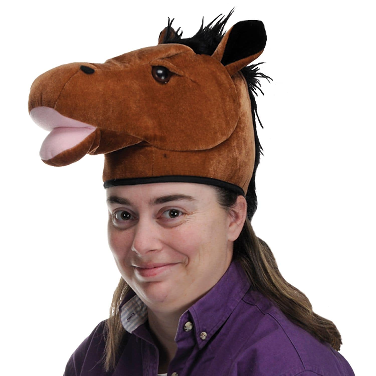 Beistle Plush Horse Head Hat One Size Brown 60918