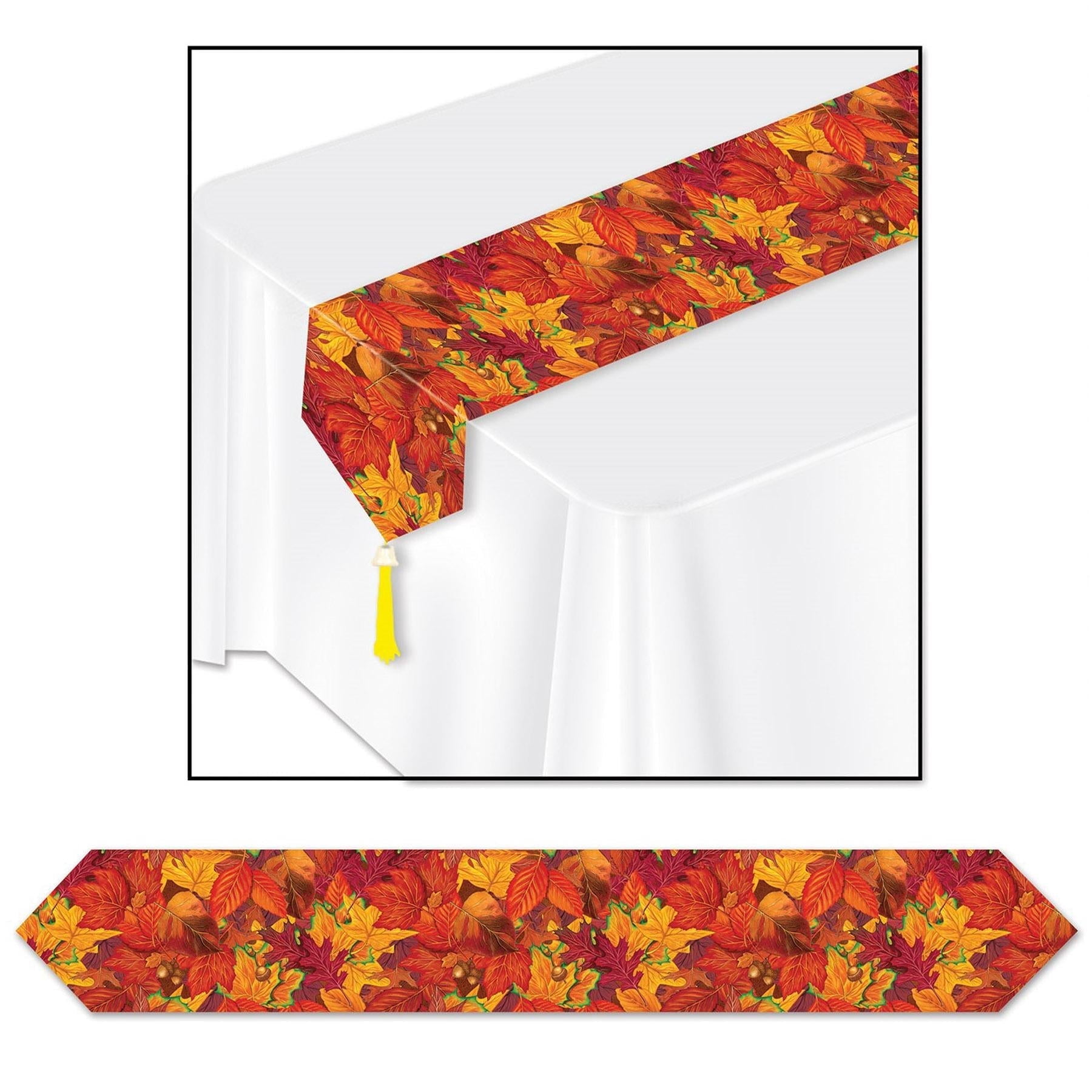Paper Table Runner Fall 12 Pack Beistle Thanksgiving Printed Fall Leaf Paper Table Runner ...