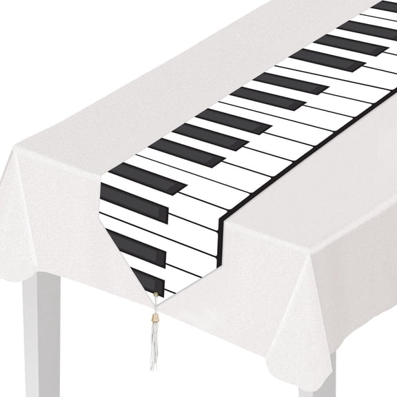 12 Pack Beistle Printed Piano Keyboard Party Table Runner