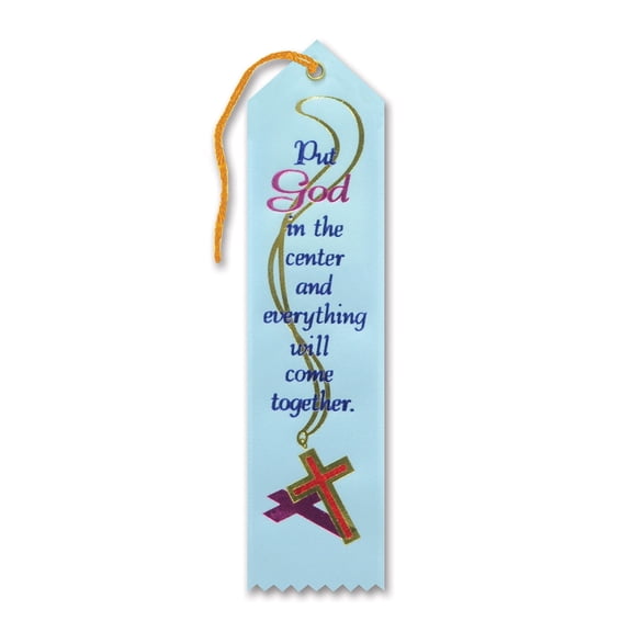 Beistle - Put God In The Center Ribbon - 2" x 8" - Pack of 6