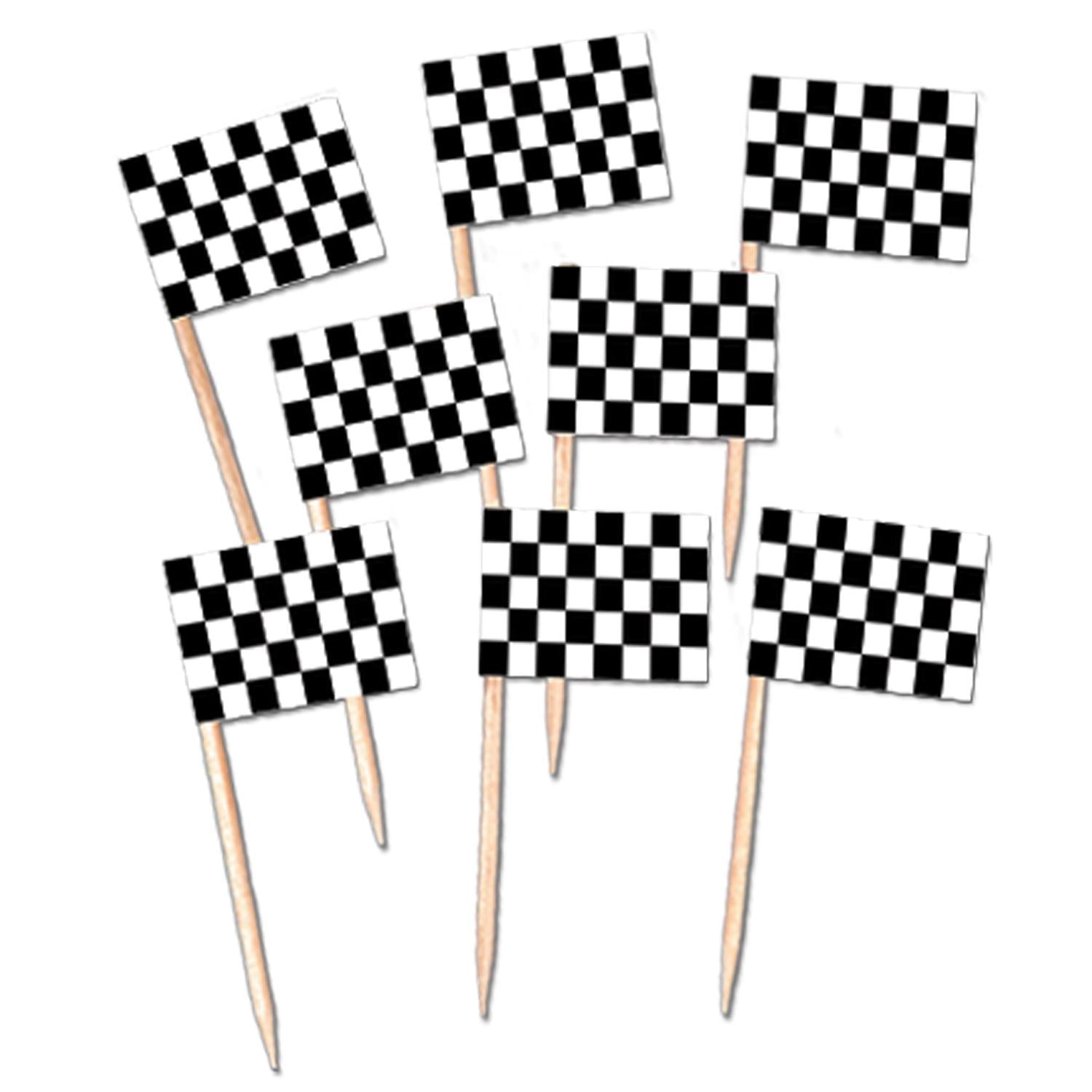 600 Pack Beistle Checkered Flag Party Picks