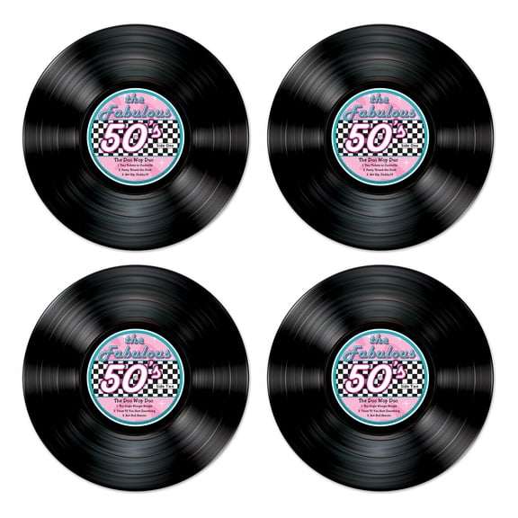 Beistle Record Cutouts 13 1/2" 12/Pack 54072