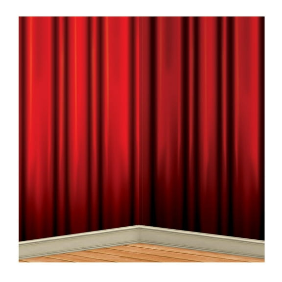 6 Pack Beistle Red Curtain Party Backdrop