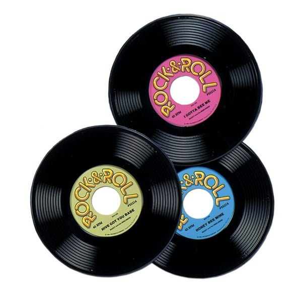 Beistle Rock and Roll Party Plastic Records (Case of 36)
