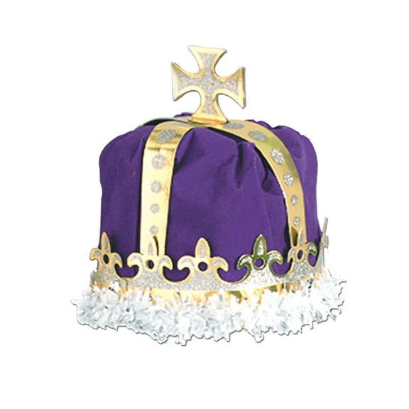 Beistle Royal Kings Crown Hat One Size Purple 66109-PL
