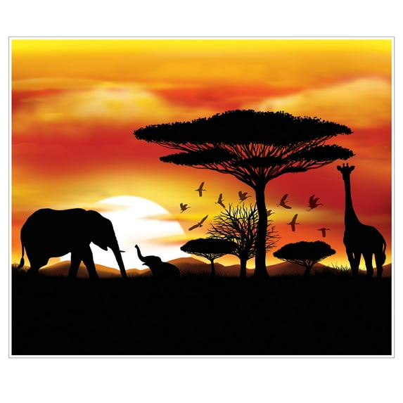 Safari Insta-Mural, 5' x 6', (1/Pkg)