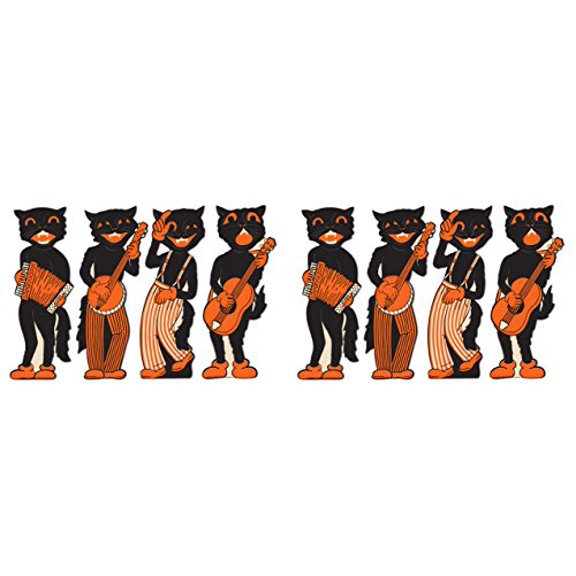 Beistle Scat Cat Band Cutouts, Black/White/Orange