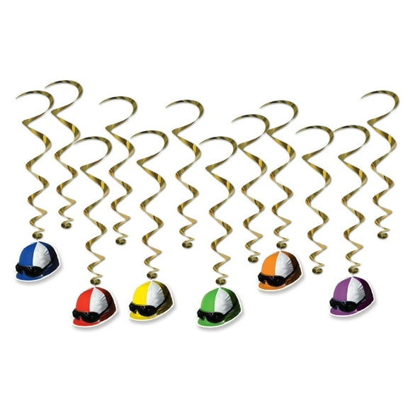 Beistle Set of 72 Multiple Colors Jockey Entertainment Whirls 6