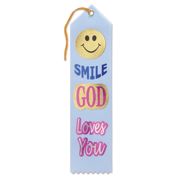 6 Pack Beistle Smile - God Loves You Ribbon
