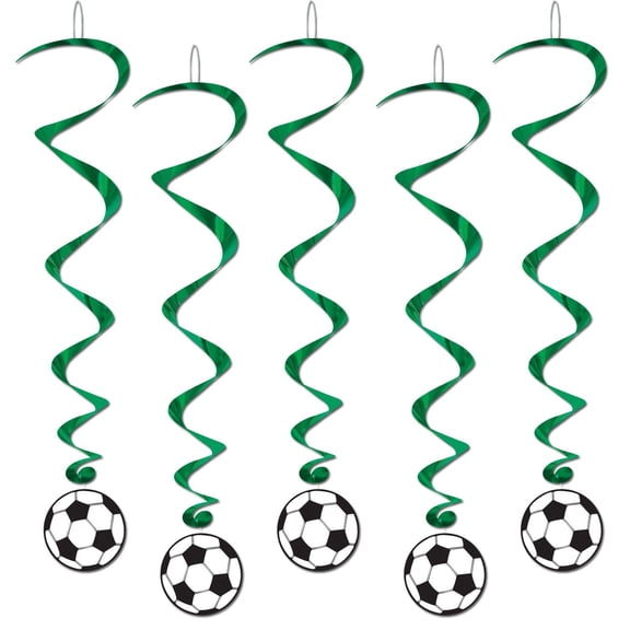 30 Piece Beistle Soccer Ball Party Whirls