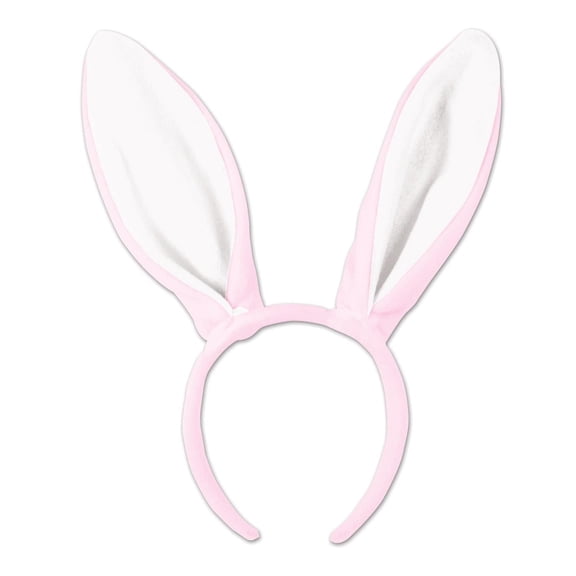 12 Pack Beistle Easter Soft-Touch Bunny Ears - pink/white