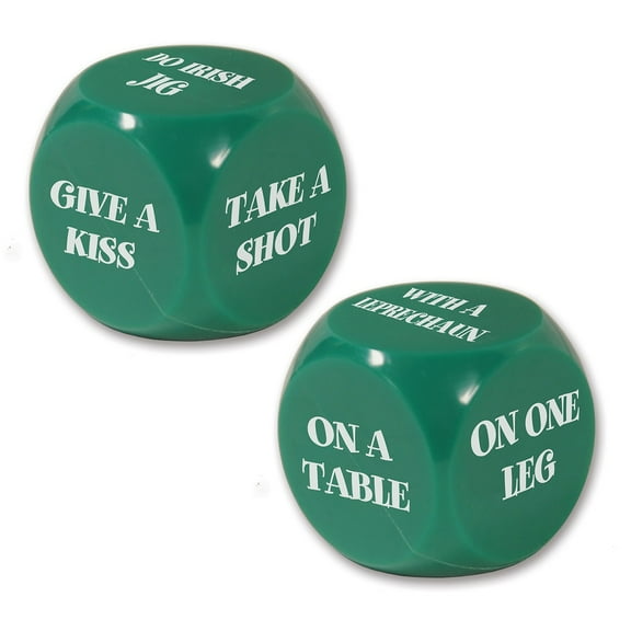 Beistle Club Pack of 12 Green and White St. Patrick's Day Decision Dice Games