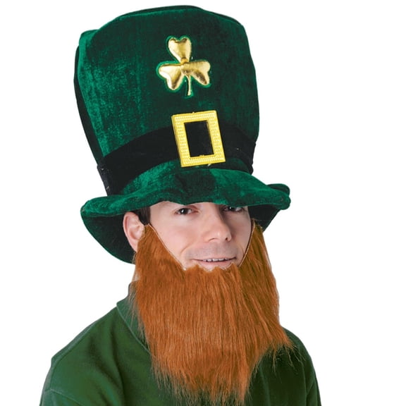 6 Pack Beistle St. Patrick's Day Plush Leprechaun Hat with Beard