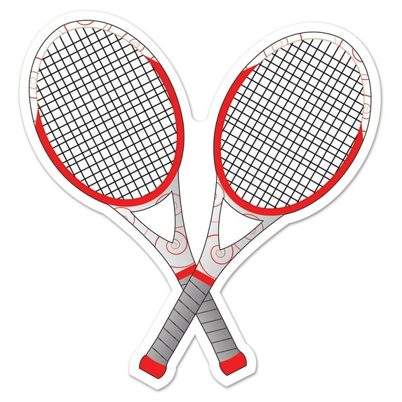 Beistle Tennis Racquets Cutout, 12.5", Multicolor