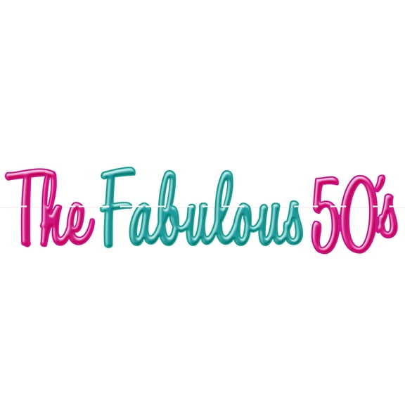 Beistle - The Fabulous 50's Streamer - 7" x 3' - Pack of 12