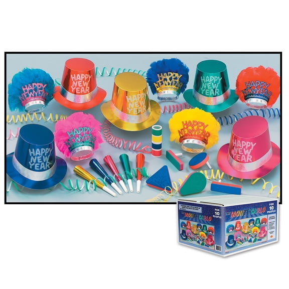 The Monte Carlo Party Kit For 10 People For New Year's Eve