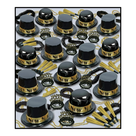 Beistle The Showtime Gold Kit For 100 People for New Year's Eve