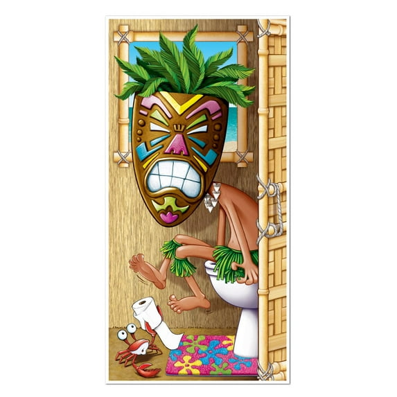 12 Pack Beistle Luau Party Tiki Man Restroom Door Cover