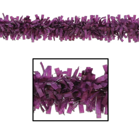 Purple Tissue Festooning, 25', (3/Pkg)