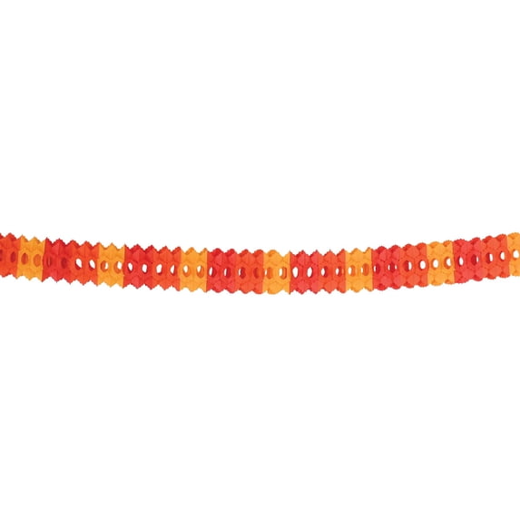 Beistle Tissue Paper Thanksgiving Arcade Garland Harvest Autumn Fall Party Decorations, 5.5" x 12', Golden Yellow/Orange/Red