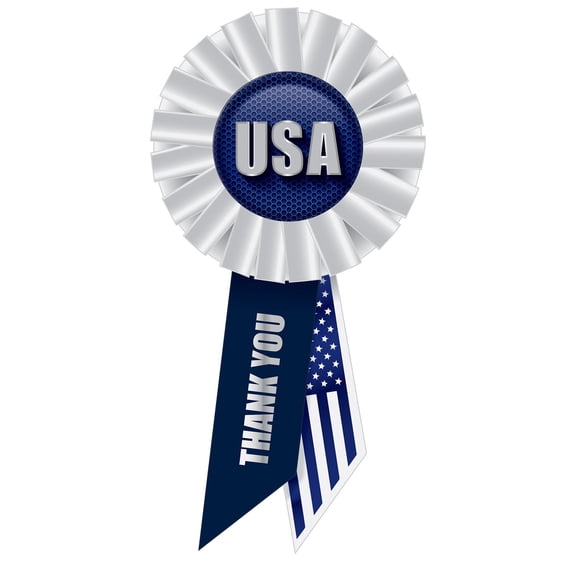 Beistle - USA Rosette - 3¼" x 6½" - Pack of 6