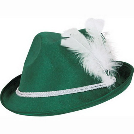 Beistle Vel Felt Alpine Hat One Size Forest Green 60208