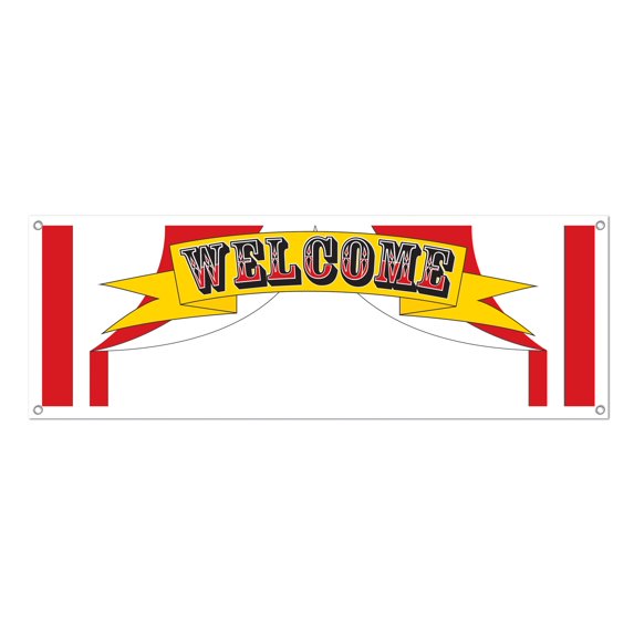 Beistle - Welcome Sign Banner - 5' x 21" - Pack of 12
