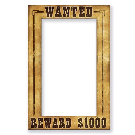 12 Pack Beistle Western Wanted Party Photo Fun Frame