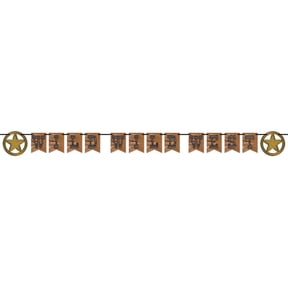 Beistle Wild West String Banner, 1ct, Black/Silver
