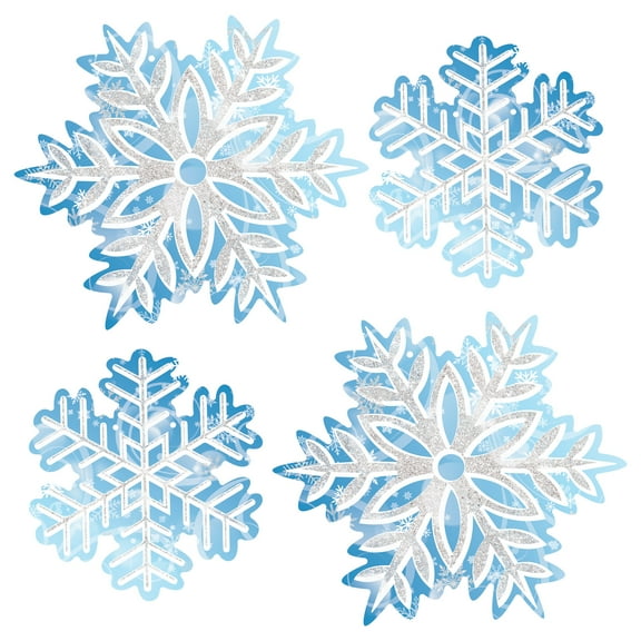 Winter Wonderland Hanging Snowflakes, Asstd, (4/Box)