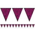 thumbnail image 1 of Beistle Zebra Print Pennant Banner, 10-Inch by 12-Feet, 1 of 6