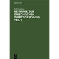 thumbnail image 1 of BeitrÃ¤ge Zur Griechischen Wortforschung, Teil 1, (Hardcover), 1 of 1