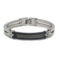thumbnail image 1 of Beitzim Mens Greca Black Alloy Stainless Steel Bracelet, 1 of 2