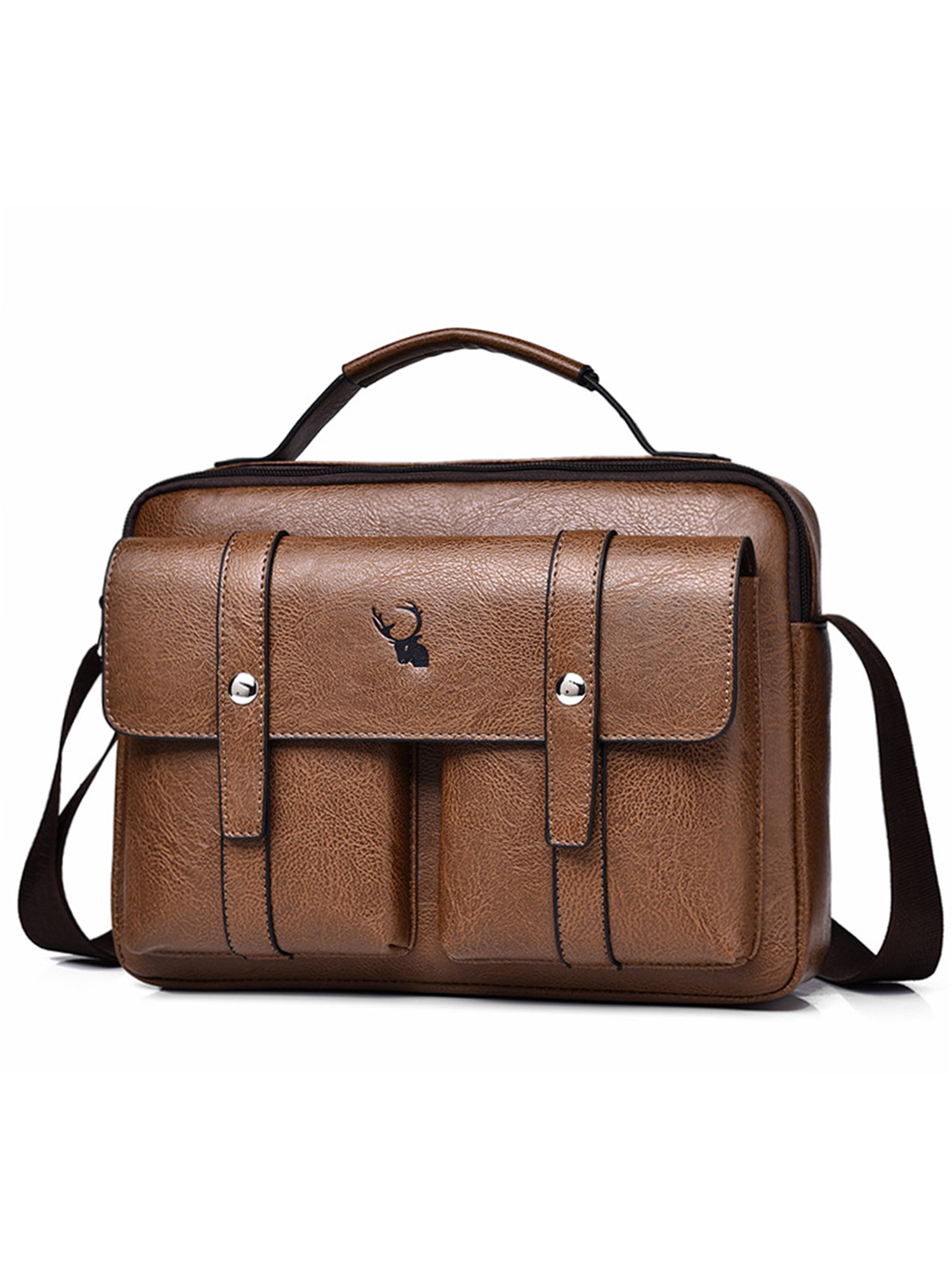 Beiwei Men Shoulder Bag Multi Pockets Briefcases Messenger PU Leather ...