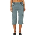 thumbnail image 1 of Beiwei Women Fashion Straight Leg Capri Pants Solid Color Baggy Cropped Trousers Ladies High Waisted Holiday Bottoms, 1 of 4