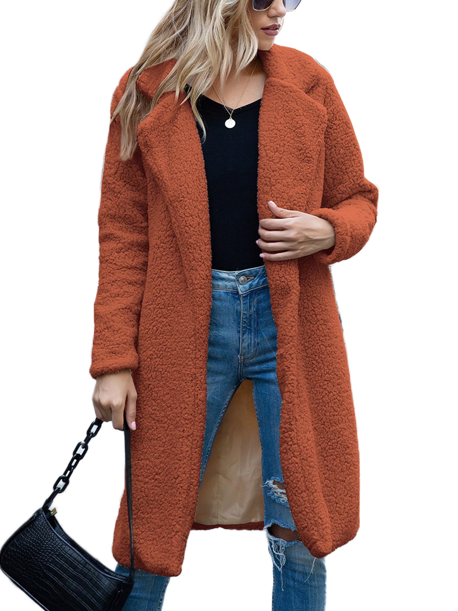 Beiwei Women Outwear Long Sleeve Jacket Cardigan Coat Fashion Peacoat