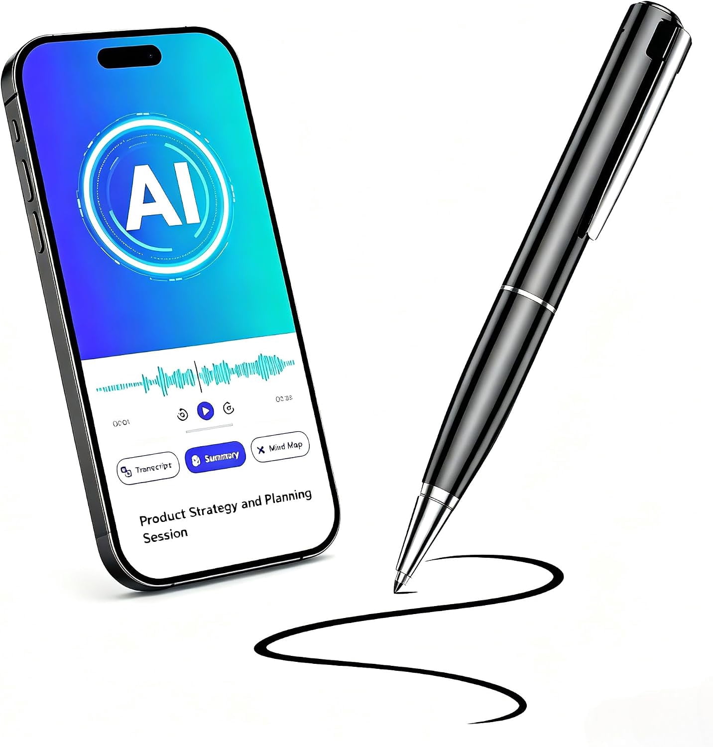 Beixiya AI Voice Recorder Pen, Real‑Time Transcription AI Summary ...