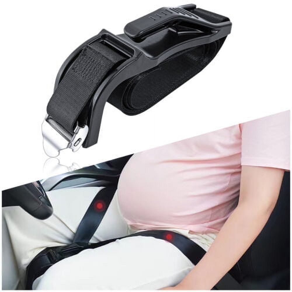 Beiyoyo Pregnancy Seat Belt Adjuster ,Pregnancy Buffer Adjuster, Pregnancy Car Seat Belt Adjuster,Pregnancy Bump Strap,Pregnancy Must Haves for Car (Mamba Black)