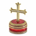 thumbnail image 1 of Lovely Rita's Bejewel Pewter Multi-Color Finish Reverence Cross Round Trinket Box, 1 of 5