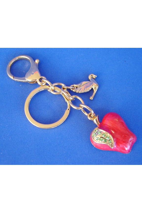 Bejeweled Apple Keychain - Ping Peace Amulet