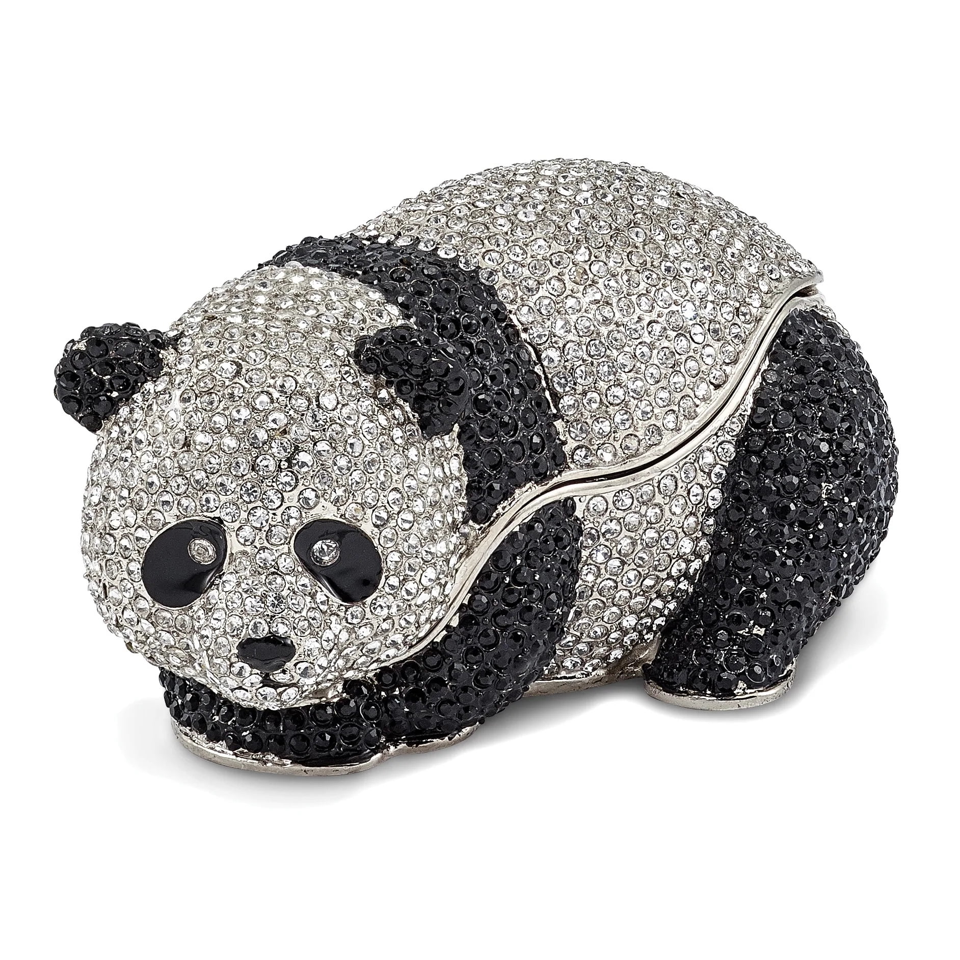 Bejeweled & Full Crystal Panda Bear Trinket Box with Charm Pendant ...