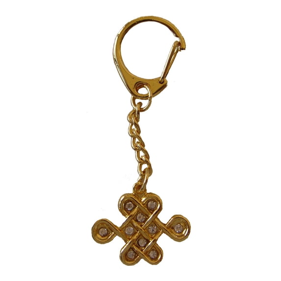 Bejeweled Mystic Knot Amuelet Keychain - Infinity Symbol