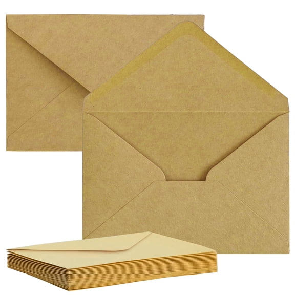 Bekayaa 30pcs Kraft Envelopes, 4.3 x 6.3 Inch, A4 Envelopes, Card Envelopes, Kraft Paper Envelopes