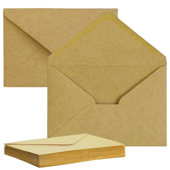 Bekayaa 30pcs Kraft Envelopes, 4.3 x 6.3 Inch, A4 Envelopes, Card Envelopes, Kraft Paper Envelopes