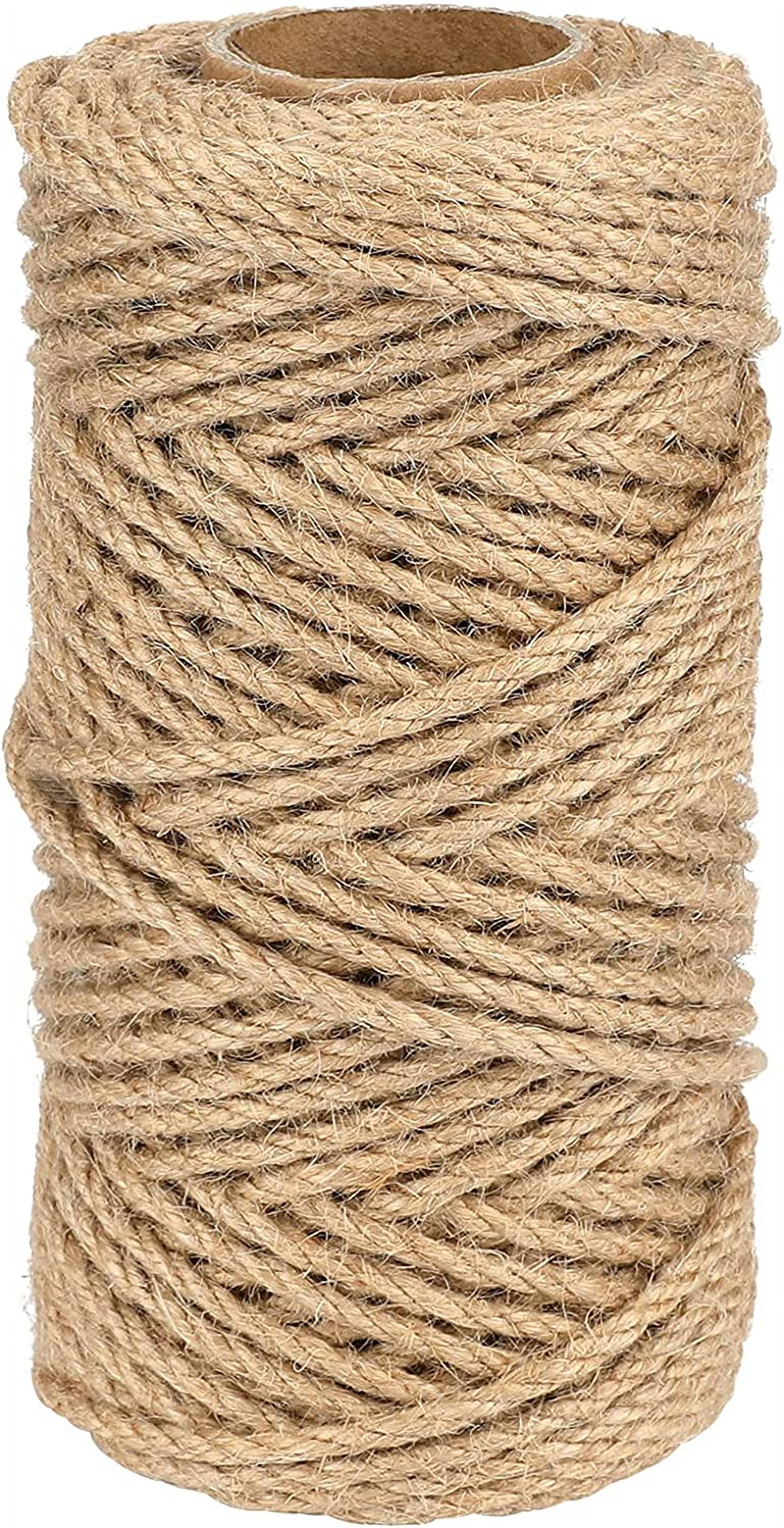 Bekayaa Jute rope for crafts, 4 mm diameter, 50 m, natural color 1 ...