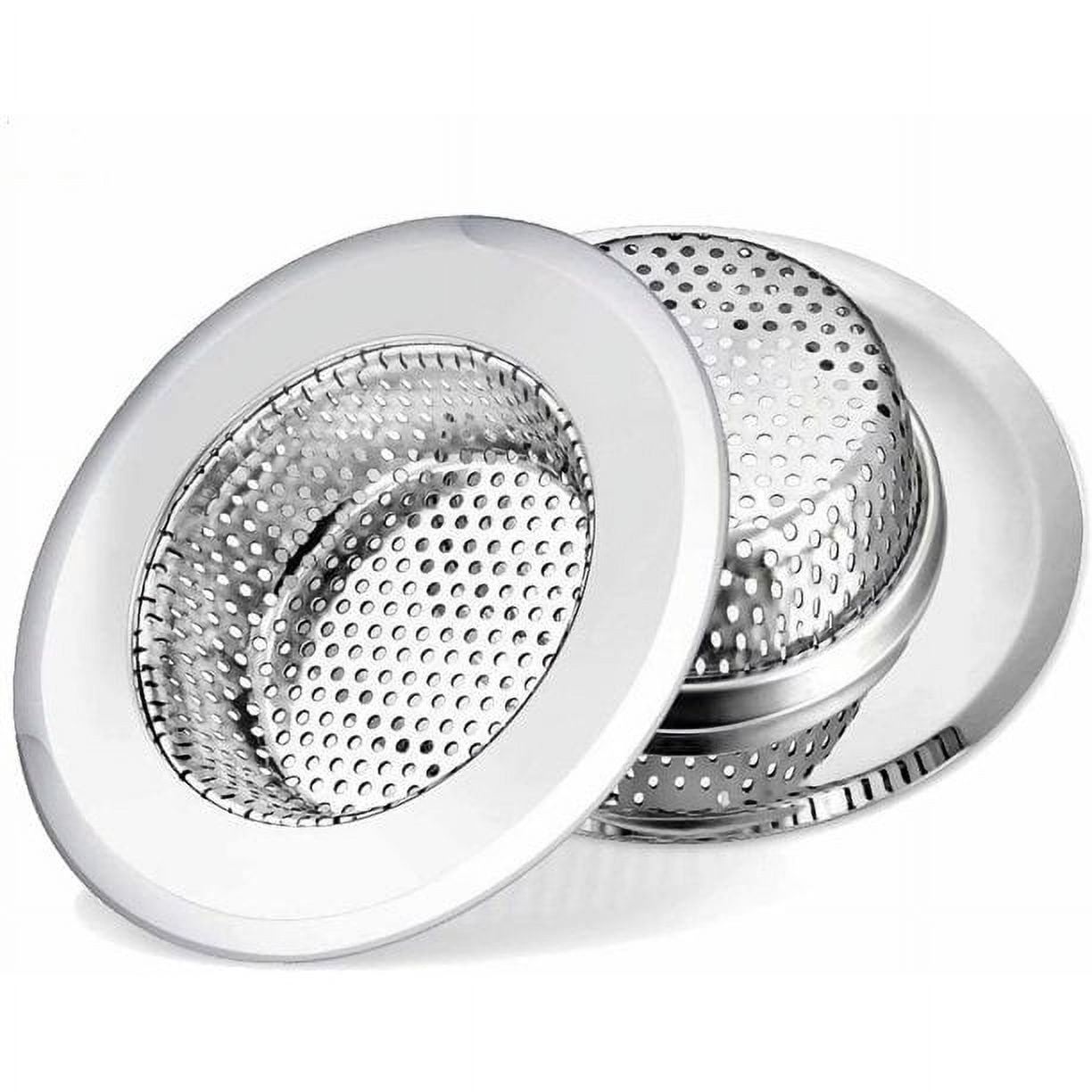 Bekayaa Kitchen Sink Drain Strainer, Stainless Steel, Wide Rim, 2-Pack ...
