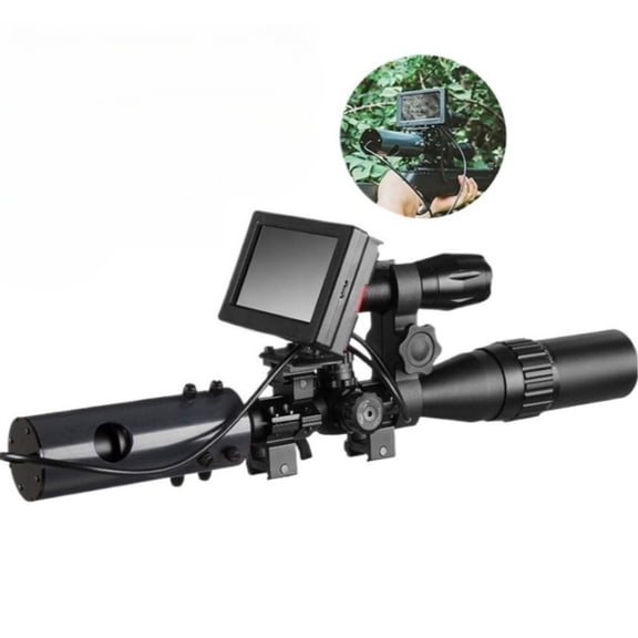 BekinTek Night Vision Scope Adaptor Night Vision Telescope Mount Device NVG Full Dark Observe with HD Lens 850nm Nighttime Light 4.3 Inches Large LED Display