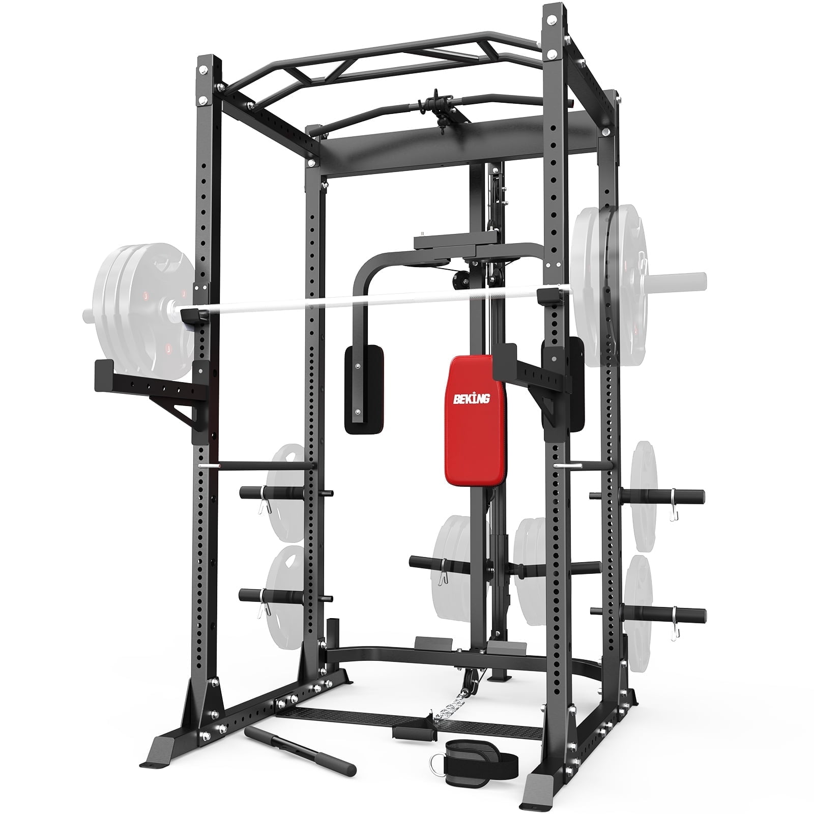 Beking 2000LBS Power Rack with Lat Pulldown, Squat Cage - Walmart.com