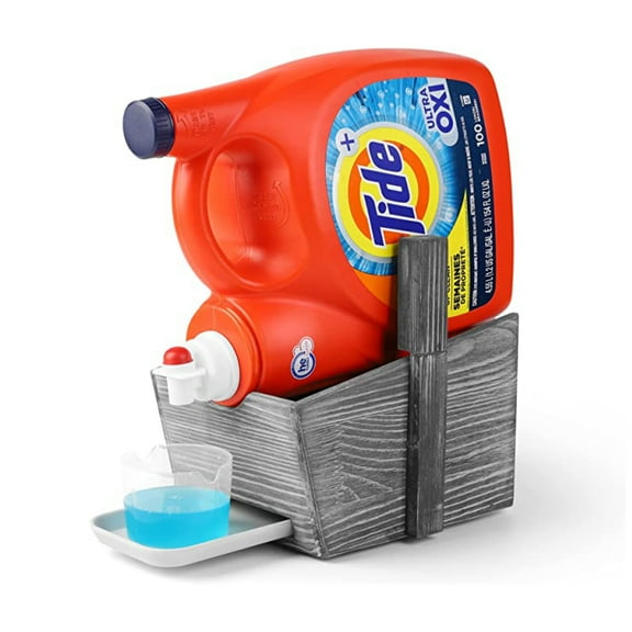 Bekitchen Laundry Soap Holder, Laundry Detergent Holder for Laundry Room Organization and Storage, Rustic Grey