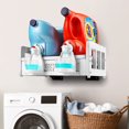 thumbnail image 1 of Bekitchen Rutic White Laundry Station Shelf Wall Mount, Farmhouse Laundry Detergent Dispenser Storage Organizer, 1 of 5